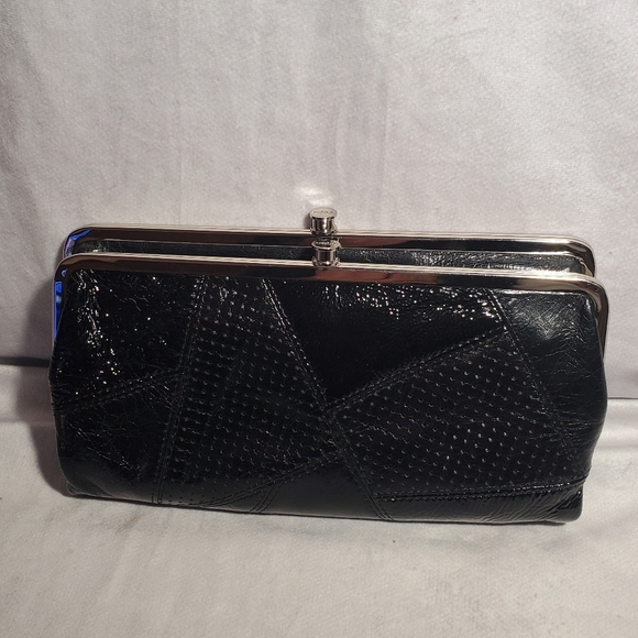 Hobo Lauren Clutch Wallet Multi Patch Leather - Picture 1 of 13
